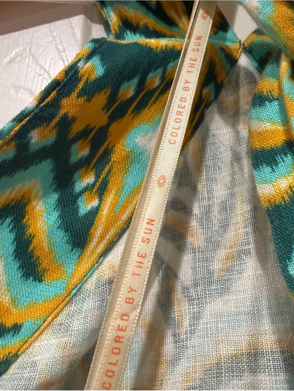NWT FARM Rio Green & Yellow Halter Dress - Picture 9 of 16